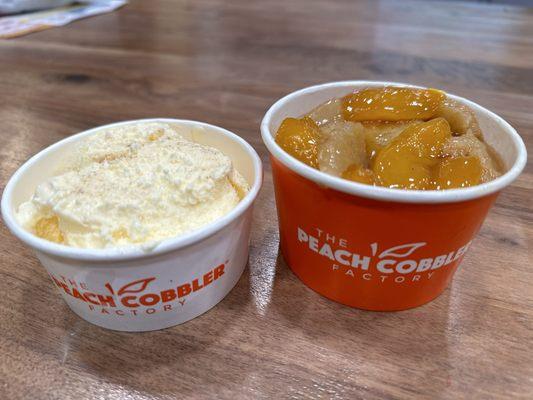 PEACH COBBLER.