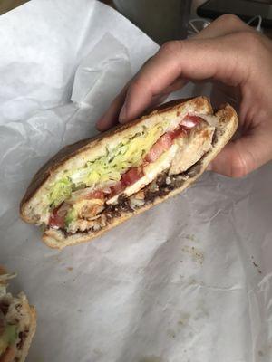 Pulled chicken torta