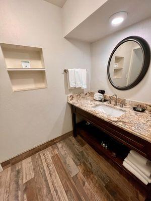 Nicely remodeled bathroom