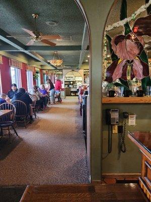 Inside dining area.