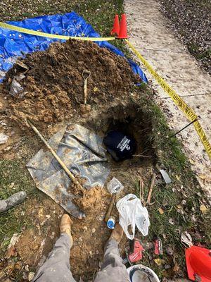 Water line service building Takoma park