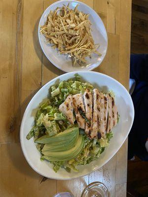 The grilled chicken salad