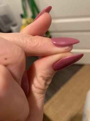 Dip and tip doesn't cover my natural nail