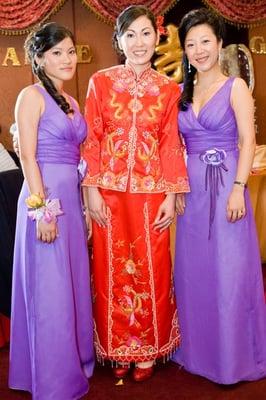 Two piece Chinese traditional wedding dress that can be bought or rented.