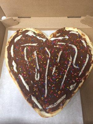 Wow today I stopped in for a heart shape pizza ! So good! Service was fast and easy love them !