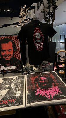 The Shining anniversary showing merch/memorabilia table.