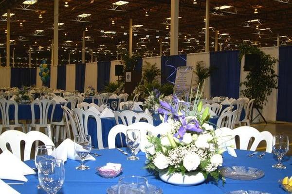 Impressions can provide all your rental need in addition to fabulous food. Tables, chairs, china, linen, sidewall drapery, fl...