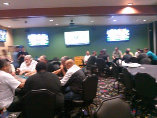 Come play Poker in New cardroom.