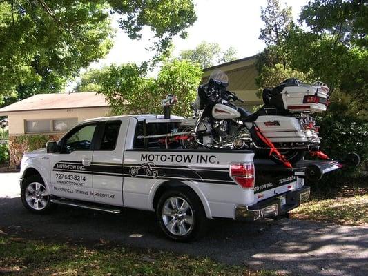 The ONLY WAY a motorcycle should be towed!