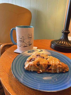 Try our Blueberry Lemon Zest Scone! You can even purchase a Milo and Lucy mug!