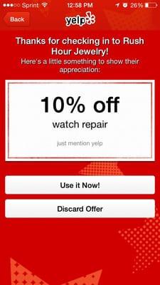 Check In for 10% off Watch Repair