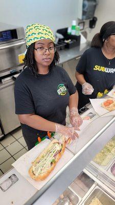 Subway Sandwich Artist at work