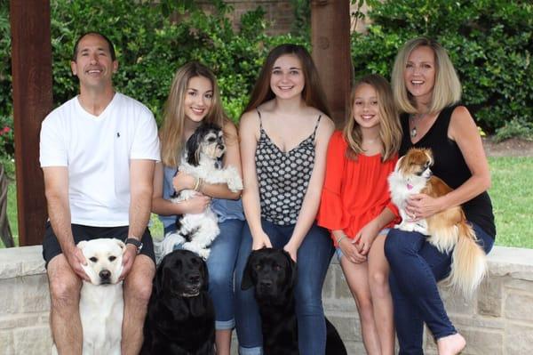 The Grayson Family and five of their crew.  They purchased the former Bark N Purr in May '15 and have been renovating since.