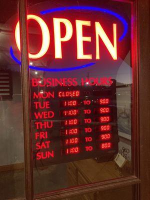 Business hours