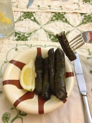 Stuffed grape leaves!