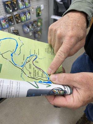 Directions to the river for beat trout fishing in North West Arkansas.