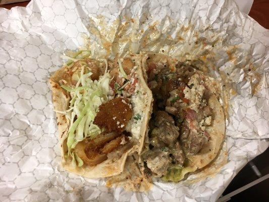 Shrimp & chicken taco