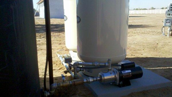 High Pressure/ Flow setup for a home that was far away from the well.