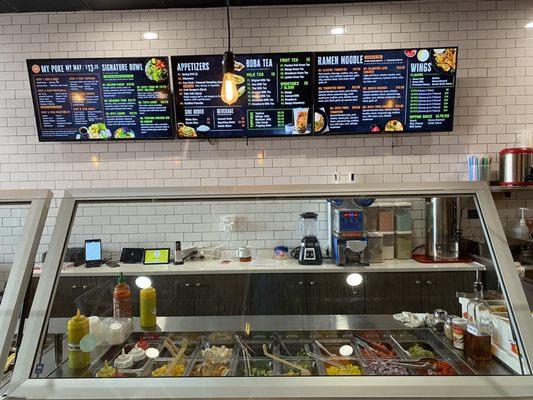 Food counter and menu