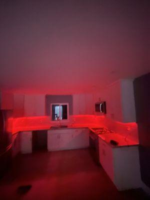 Kitchen red lights