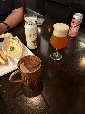 Mexican mule, Maryland Crab Dip