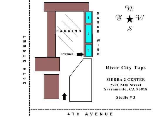 Map of Sierra 2 Center.