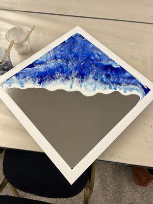 The resin mirror I made in class