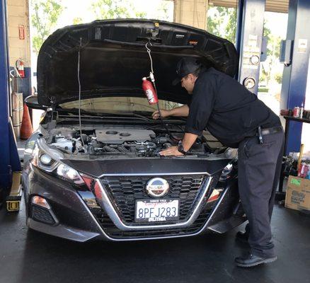 Fuel injection system getting some cleaning.