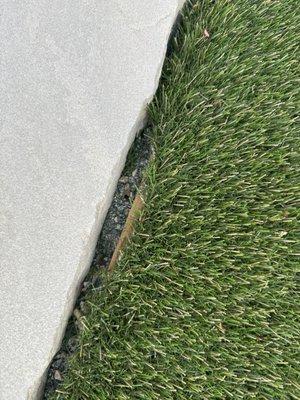 Giant gap in turf