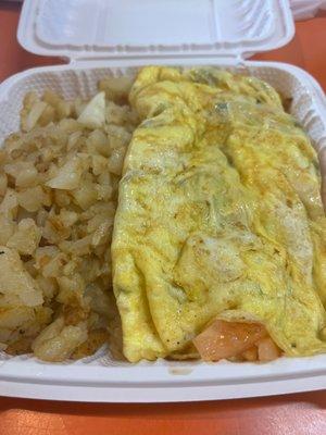 Reminded me of back home. Western omelette with home fries. Eggs were soft. Potatoes on point.