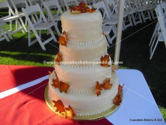 4 tier Fall Wedding Cake