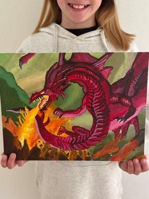 Monochromatic Dragon age 10 Acrylic Paint