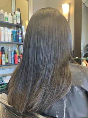 Finished keratin treatment up to 5mons of fuss free hair wear it curly or straight with ease