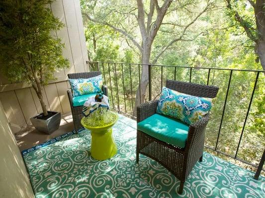 Enjoy the outdoors from your very own private patio or balcony.