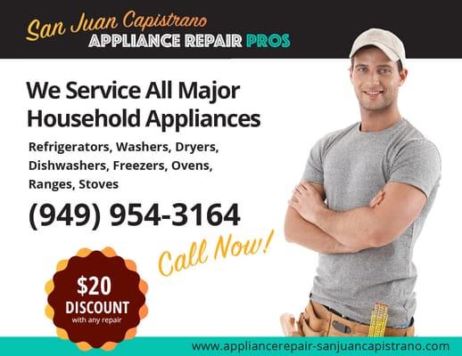 San Juan Capistrano Appliance Repair Pros-(949) 954-3164
 http://www.appliancerepair-sanjuancapistrano.com