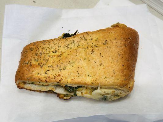 Spinach Artichoke Feta Mozzarella Foldover made in house