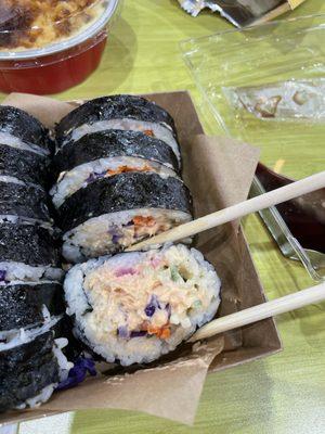 Tuna Kimbap. Delicious and lots of textures.