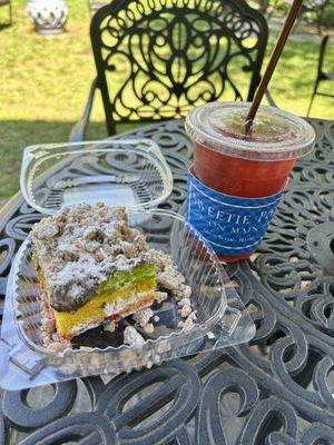 Rainbow cookie crumb cake- delish!!