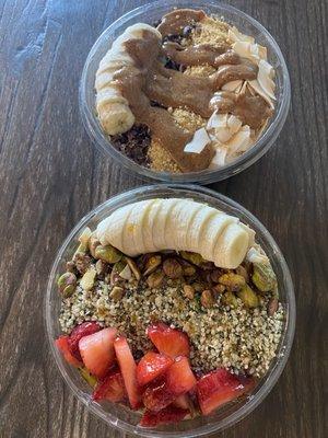 Orange ''Hemp"sicle Smoothie and "Bean"nut Butter Bom Bowl