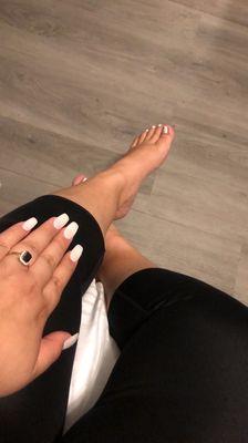 Basic white nails