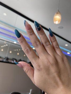 Acrylic nail with design