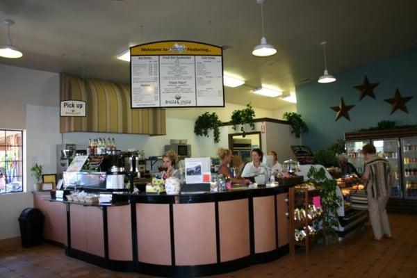 Full service deli: coffee, teas, pastries, sandwiches, nachos, hotdogs and more!