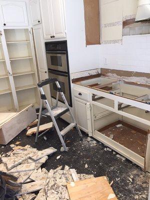 Kitchen demolition process