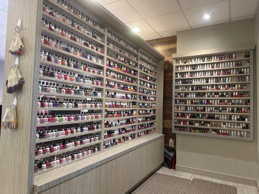 Nail Color Selection Shelves