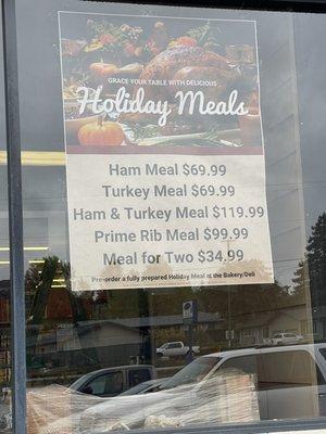 Holiday meals