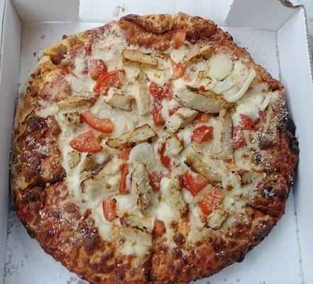 Chicken parm pizza