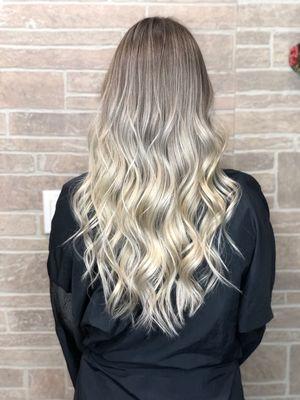 Ash blonde balayage done by Jason