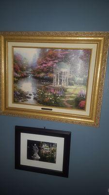 Our Thomas Kinkade painting "The Garden of Prayer"