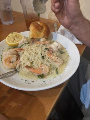 My dad's shrimp scampi