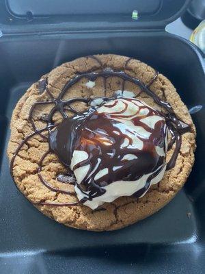 Large chocolate chip cookie